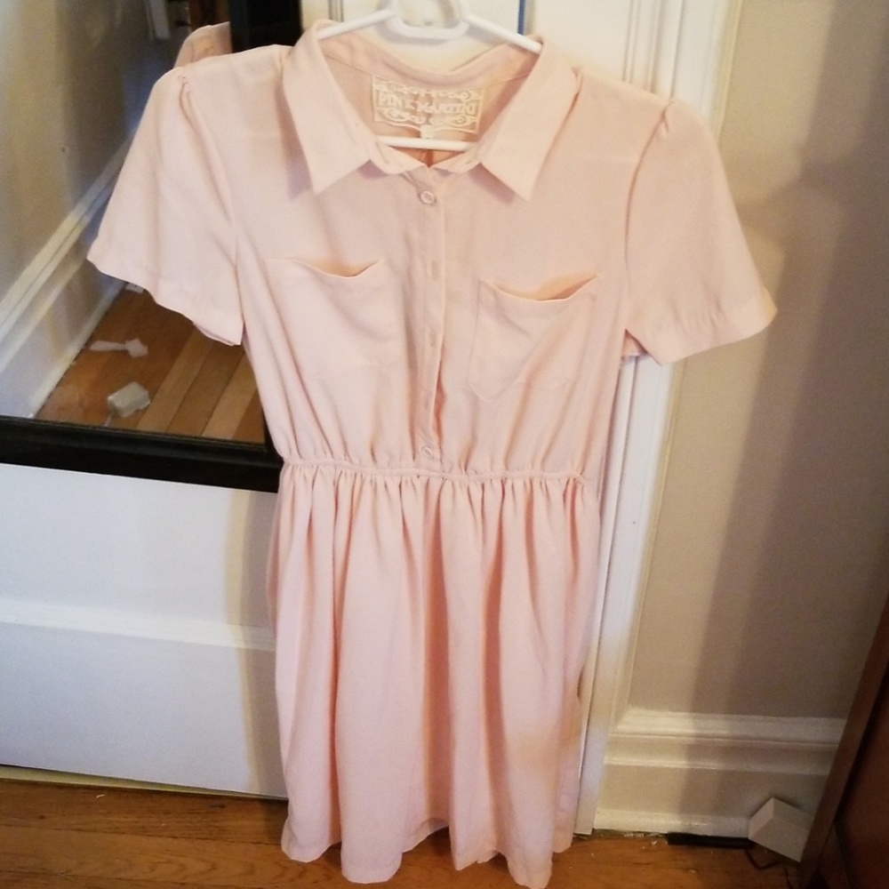 Pink collared dress